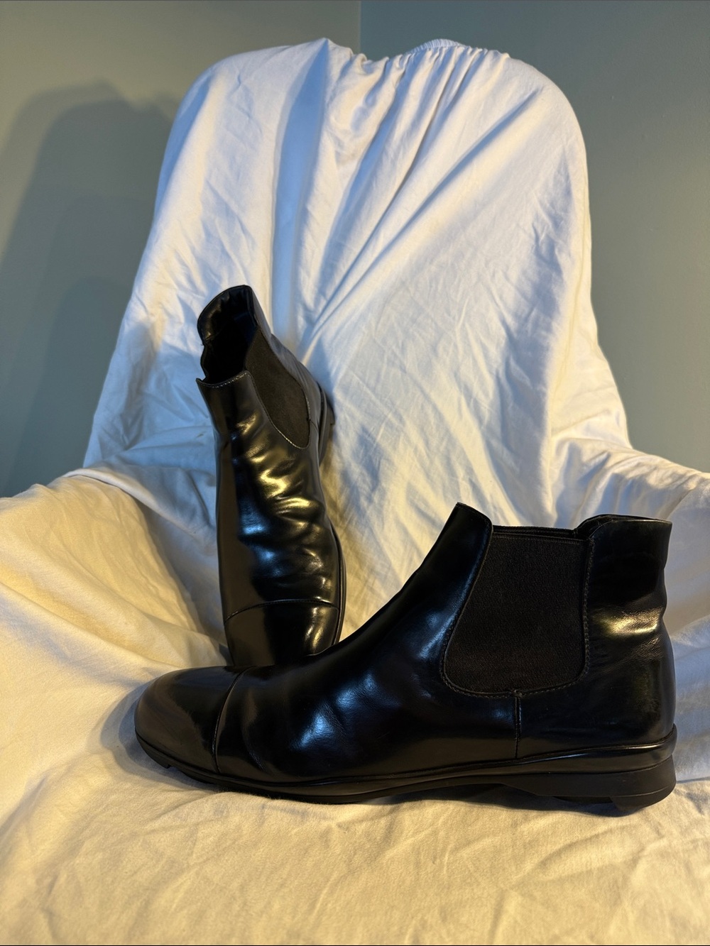 Prada Mens Leather Chelsea Boots European 9 - Picture 2 of 10